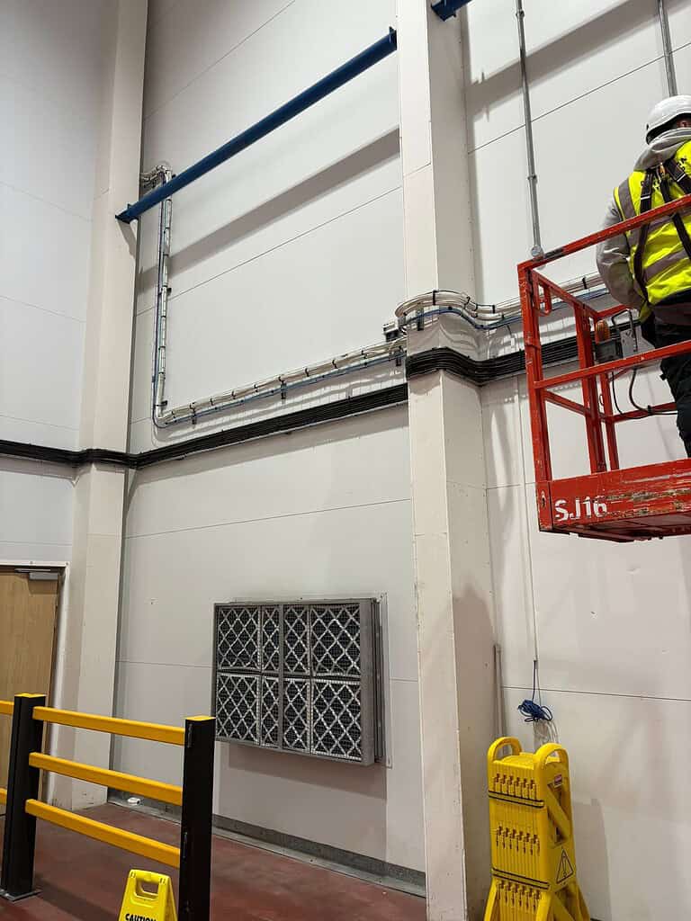 Electrical conduit and wiring installation for industrial systems.